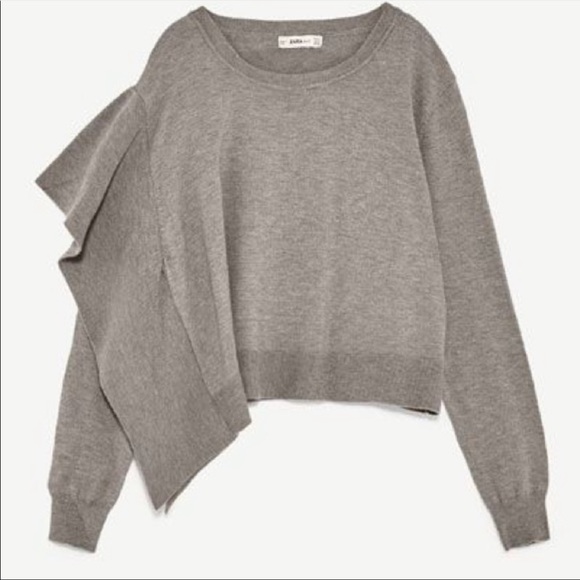 Zara Side Ruffle Knit Sweater - Picture 3 of 3